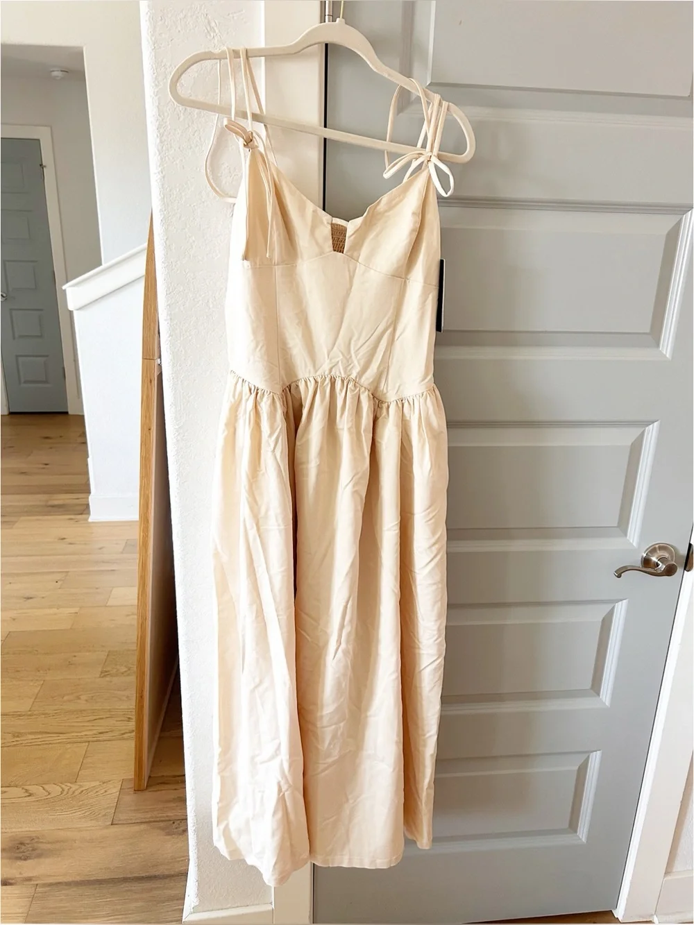 NWT Anthropologie En Saison Elspeth Drop Waist Tie Strap Midi Dress - Picture 5 of 8